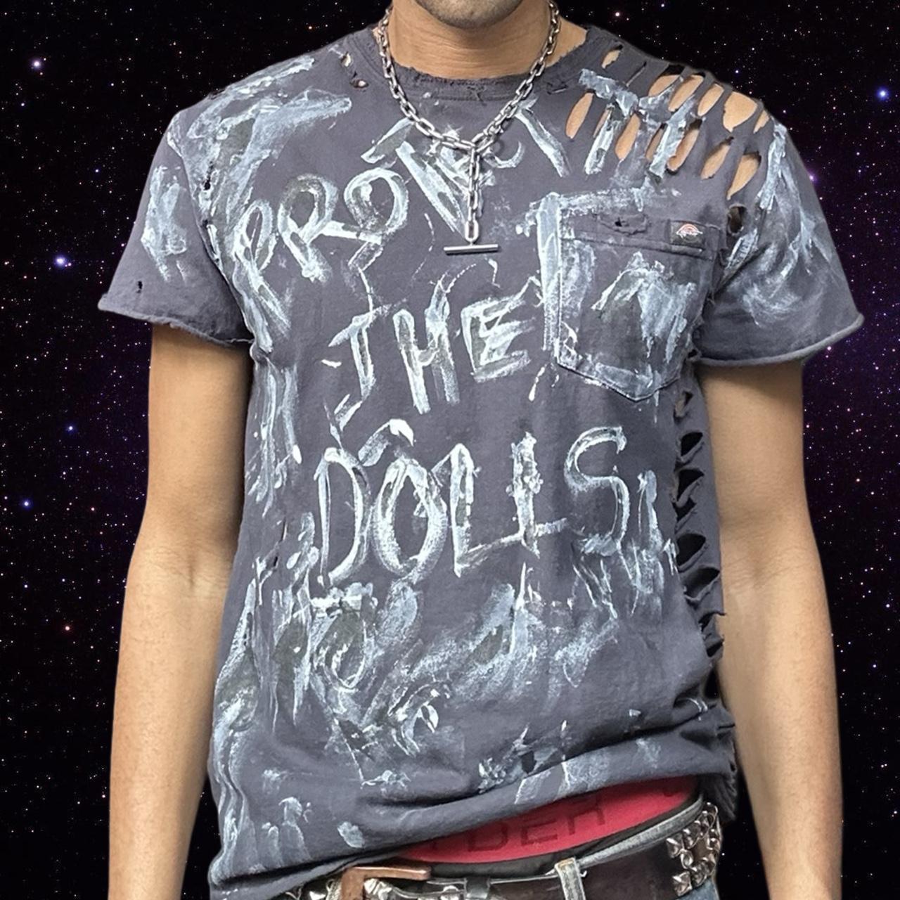 Protect The Dolls' Painted Navy T-shirt - front