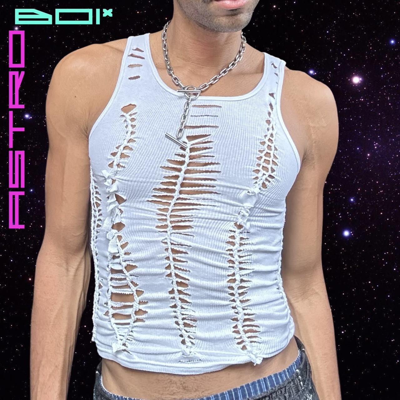 Custom Hanes 'Parting Ways' Ribbed White Tank top