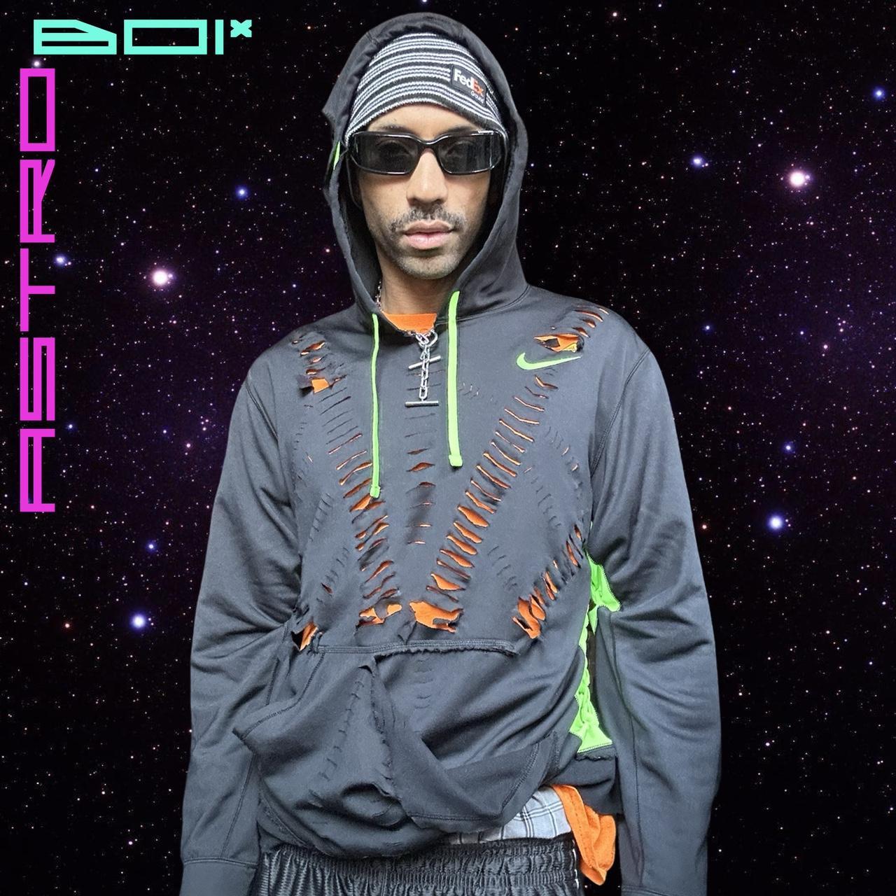 ASTROBOI* x Nike Pro Custom Black Braided Hoodie - XL