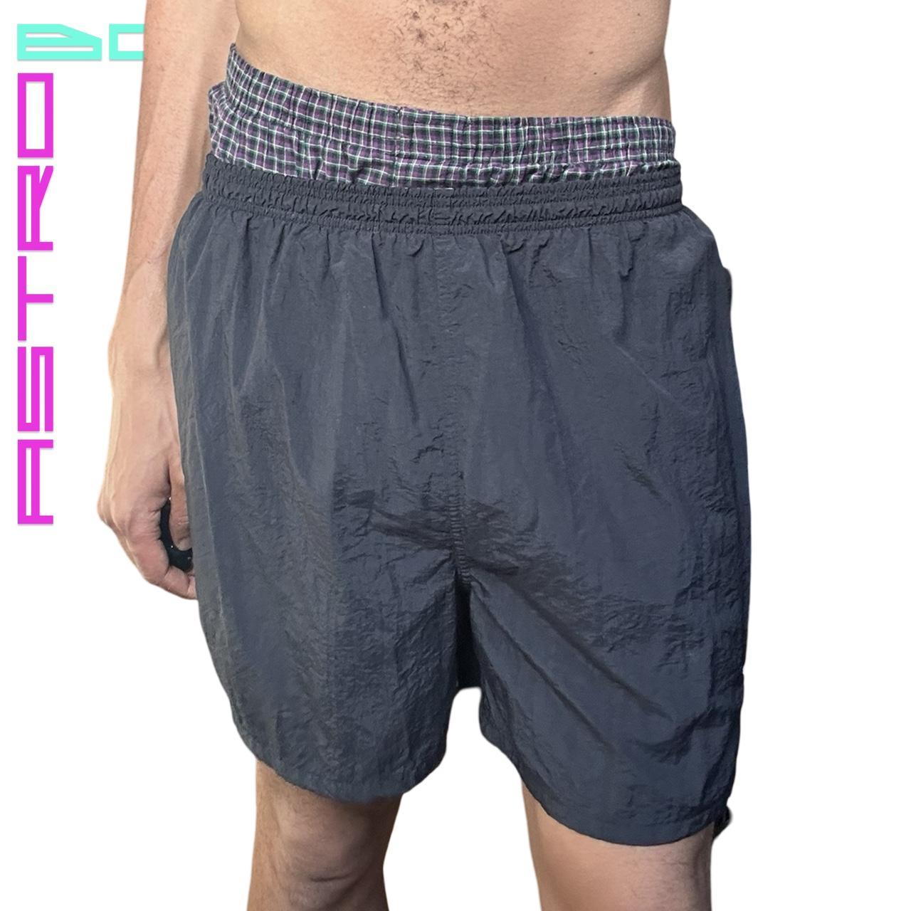 Vintage Champion Men's Black Nylon Shorts - XL
