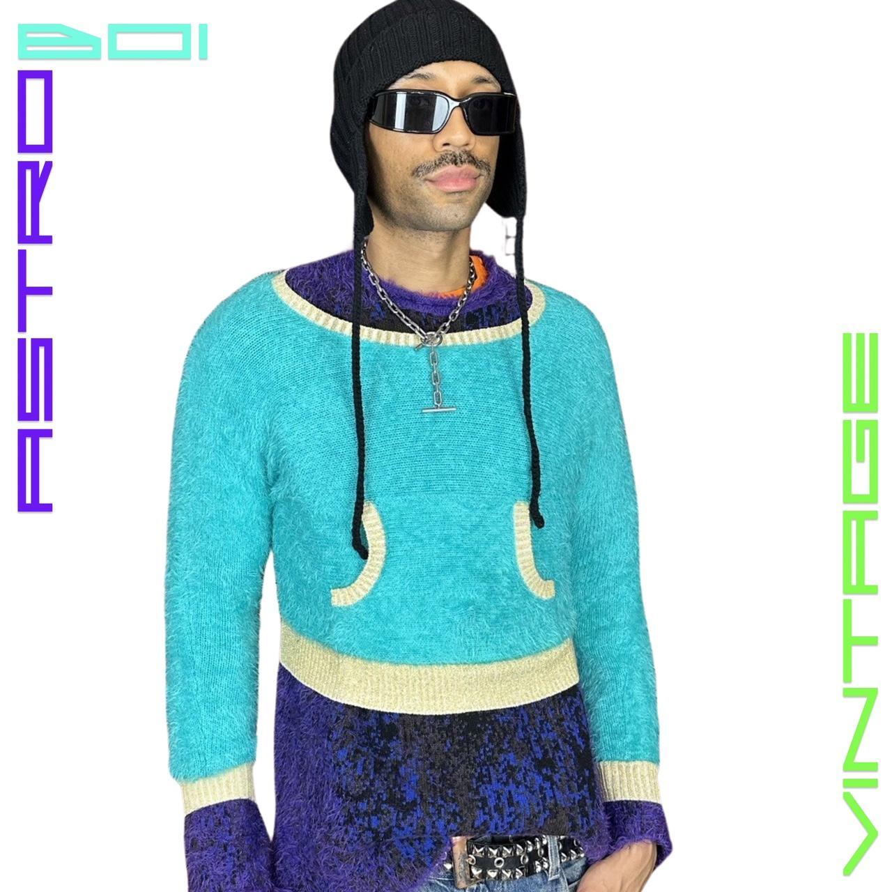 VINTAGE JUICY COUTURE TEAL SWEATER _ SMALL
