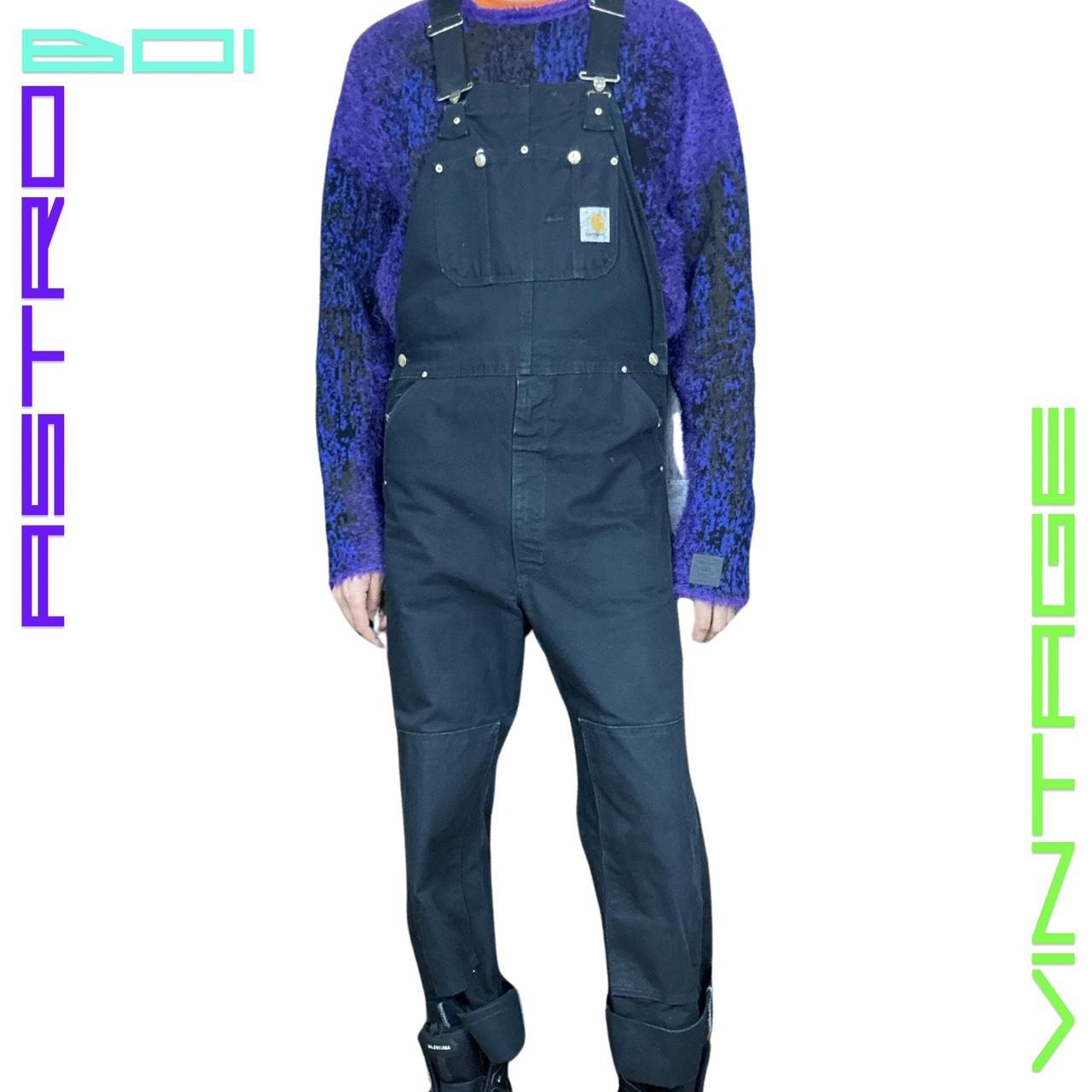 CARHARTT BLACK DOUBLE KNEE OVERALLS