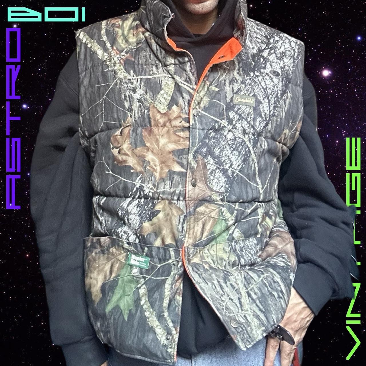 Vintage Game Hide Brown Real Tree Camo Puffer Vest - XXL