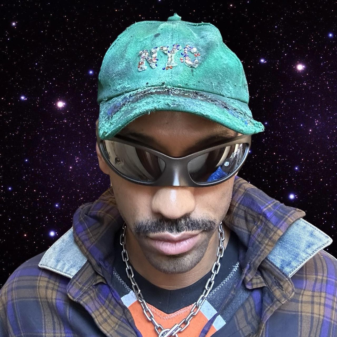 ASTROBOI* 'Smith' NYC Green Distressed Rhinestone Hat