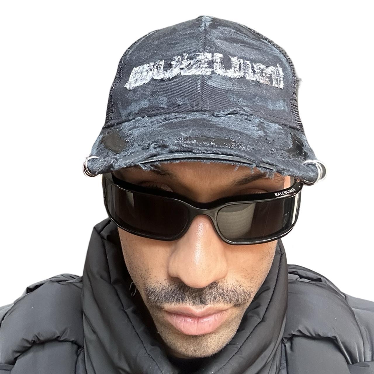 ASTROBOI* x Suzuki Racing Black Distressed Pierced Hat, overview