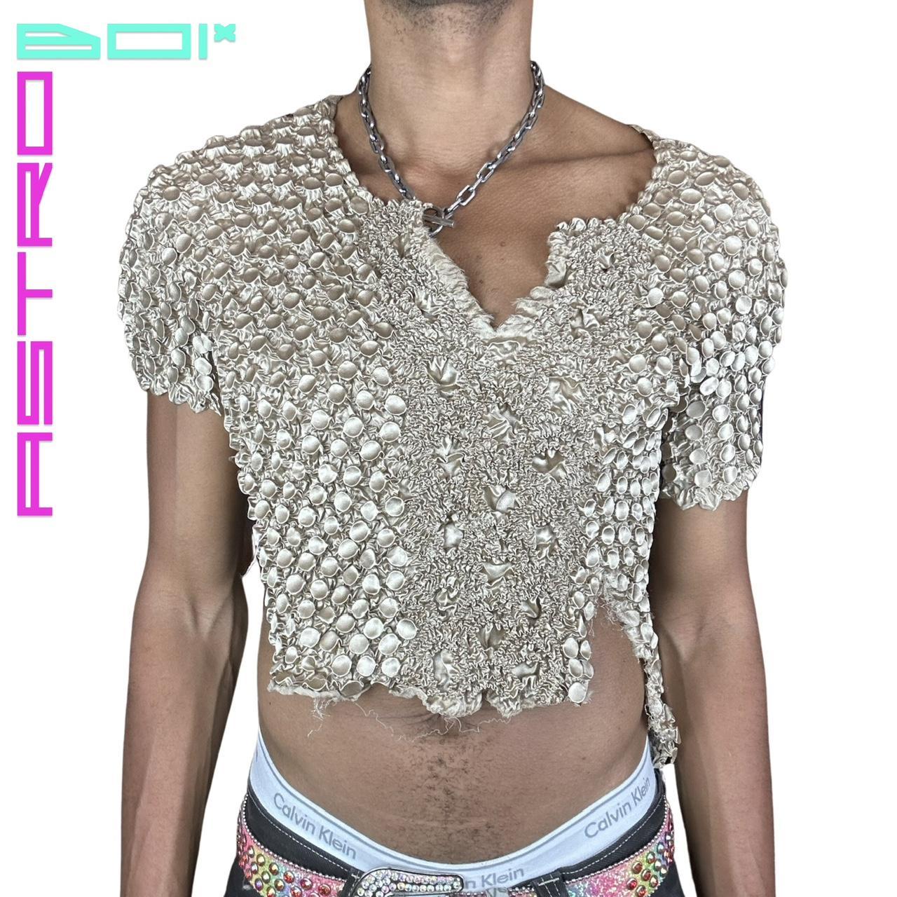 ASTROBOI* GOLDEN ASYMMETRIC POPCORN TOP