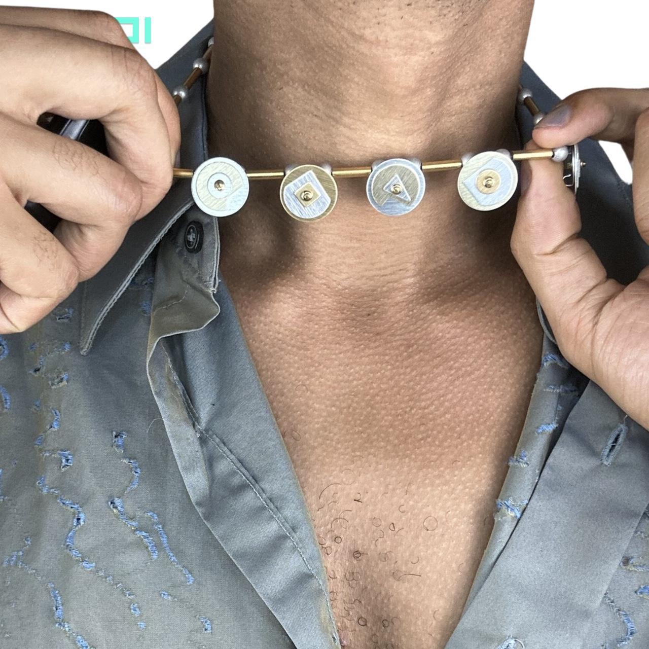 ART DECO SYMBOLS NECKLACE_ GOLD/SILVER