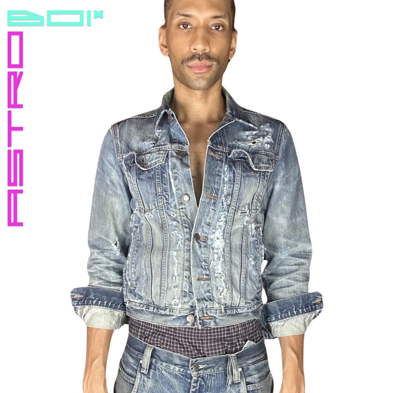 ASTROBOI* GAP DISTRESSED DENIM JACKET _ SMALL