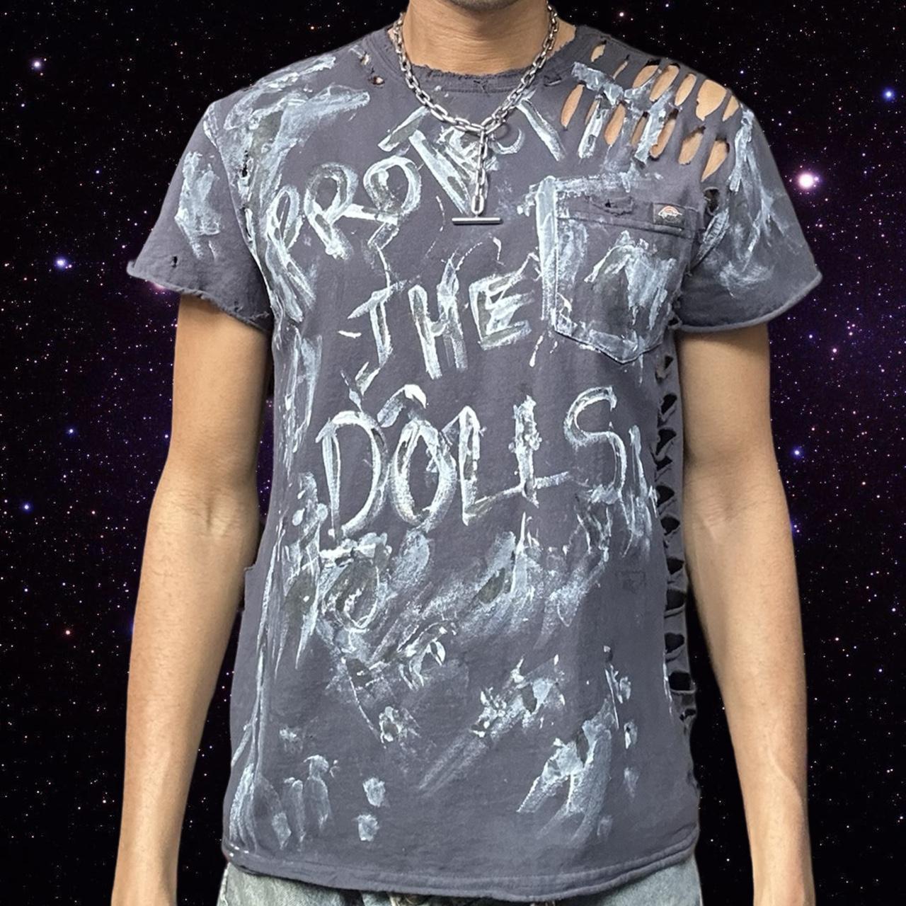 Protect The Dolls' Painted Navy T-shirt - front 2