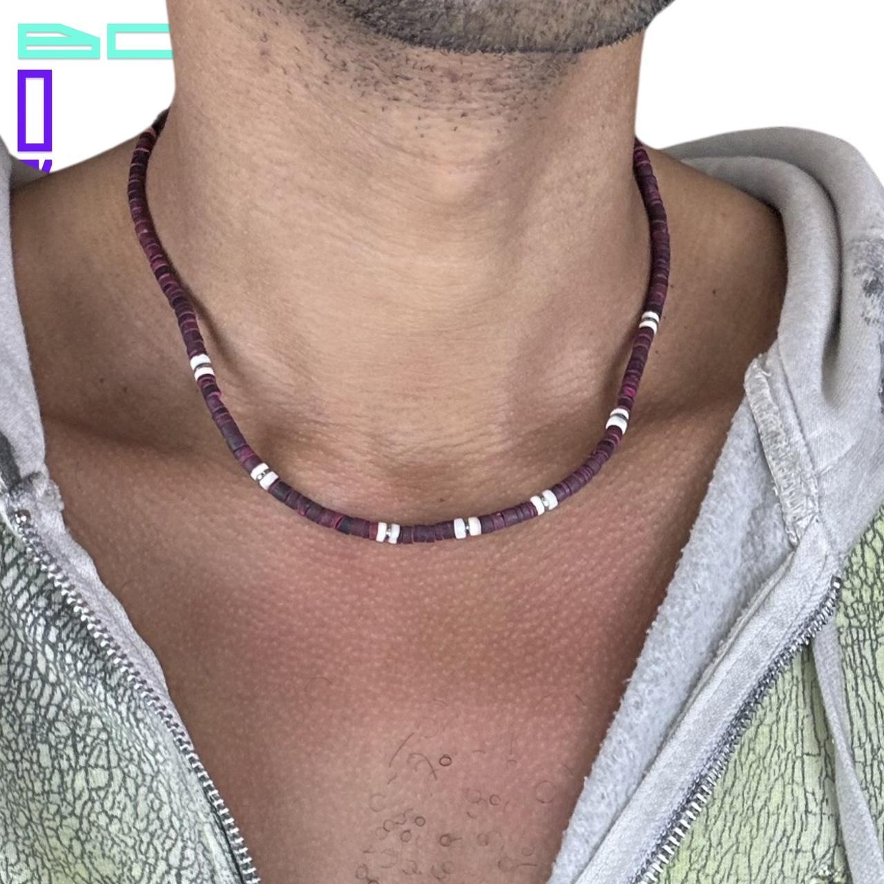 BURGUNDY SHELLS OF TRITON CHOKER NECKLACE