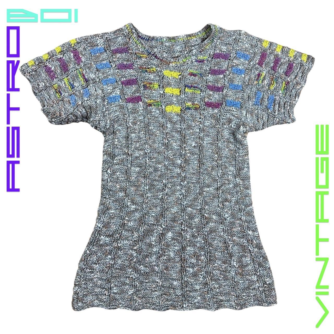 VINTAGE HAND-KNIT SHORT SLEEVE SWEATER