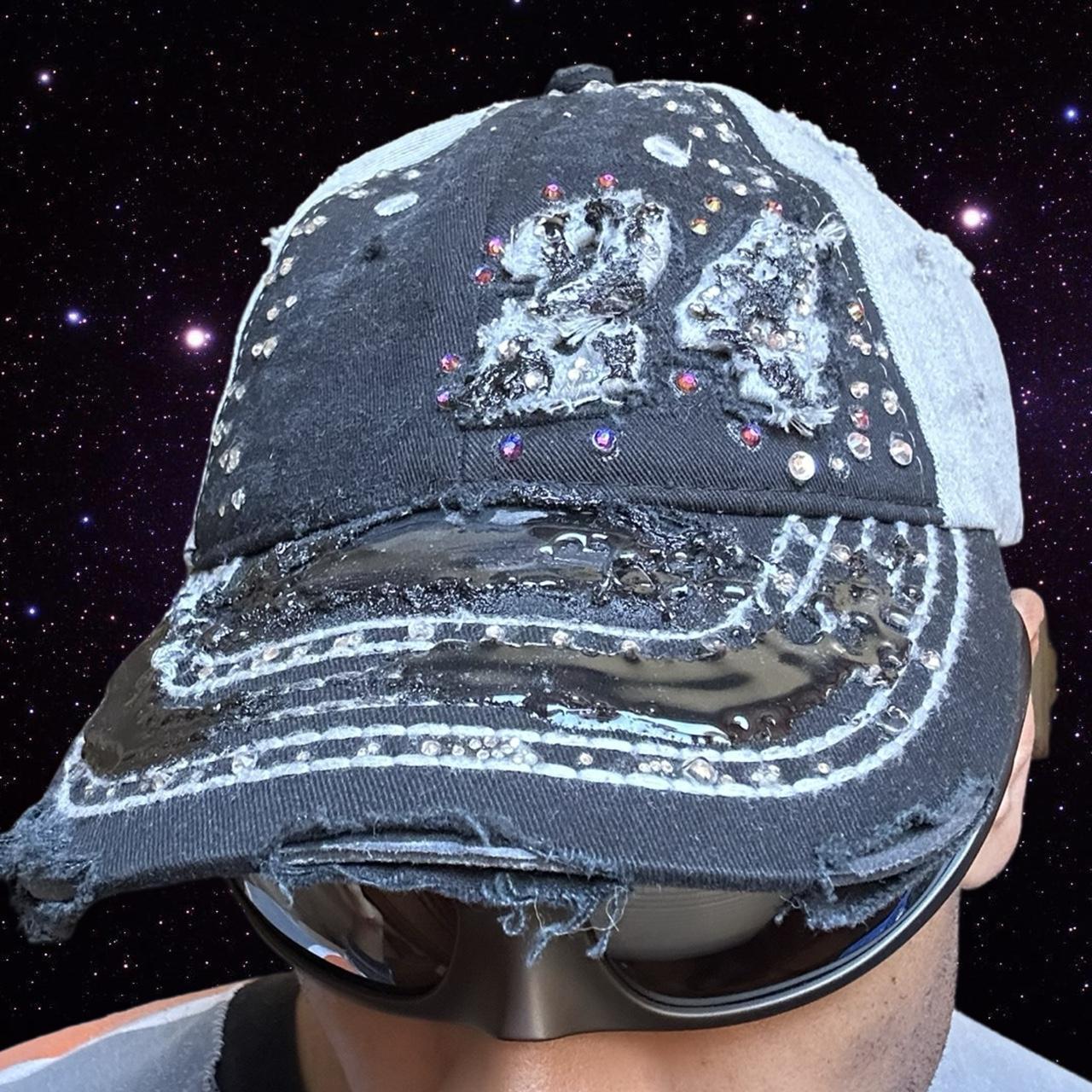 ASTROBOI* "24" Black Resin Racing Rhinestone Cap