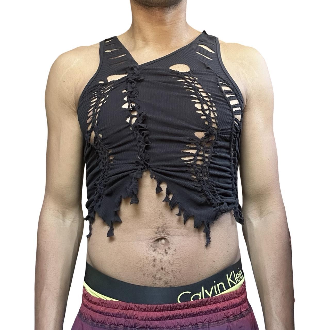 ASTROBOI* 'Andromeda' Black Twist Braided Tank Top – front 2