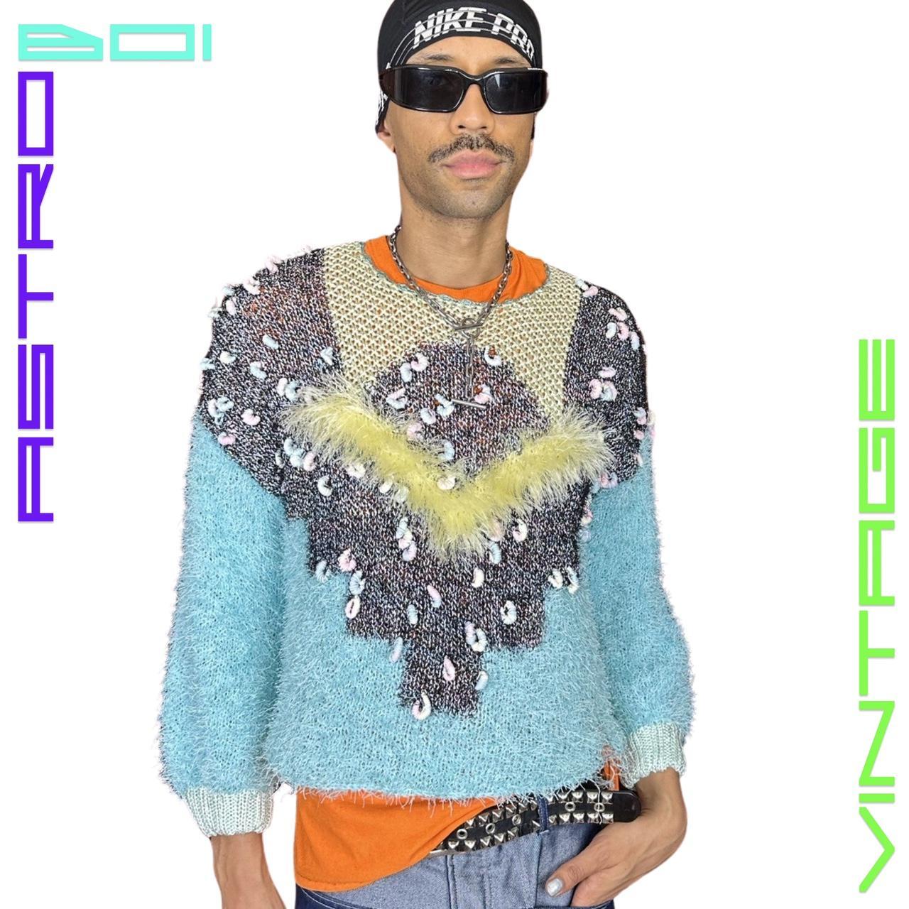 VINTAGE UGLY BLUE SWEATER