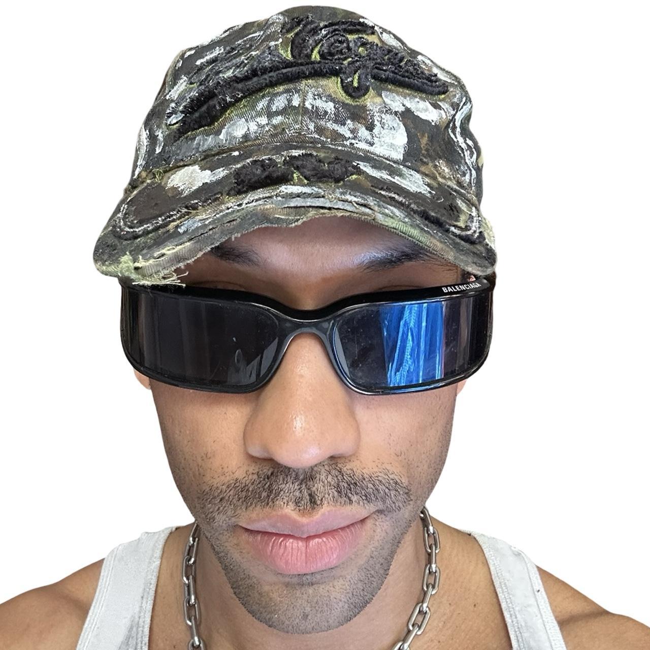 ASTROBOI* Las Vegas Green Distressed Camouflage Painted Hat - front 2