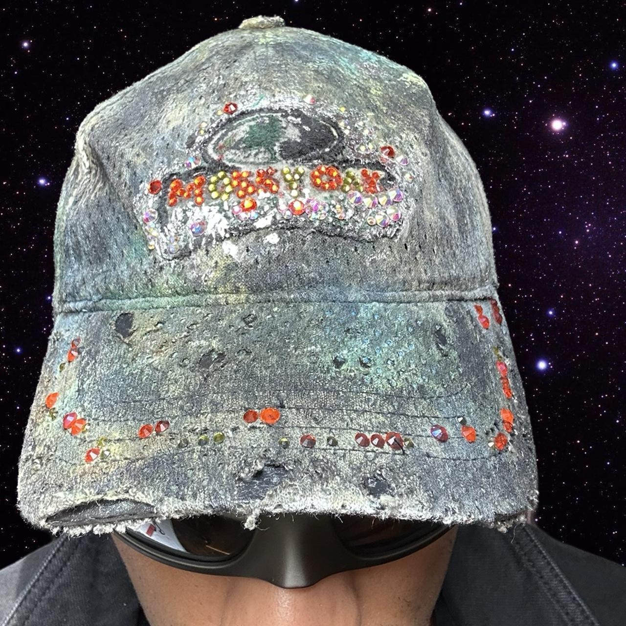 ASTROBOI* x Mossy Oak Green Rhinestone Mesh Hat - front