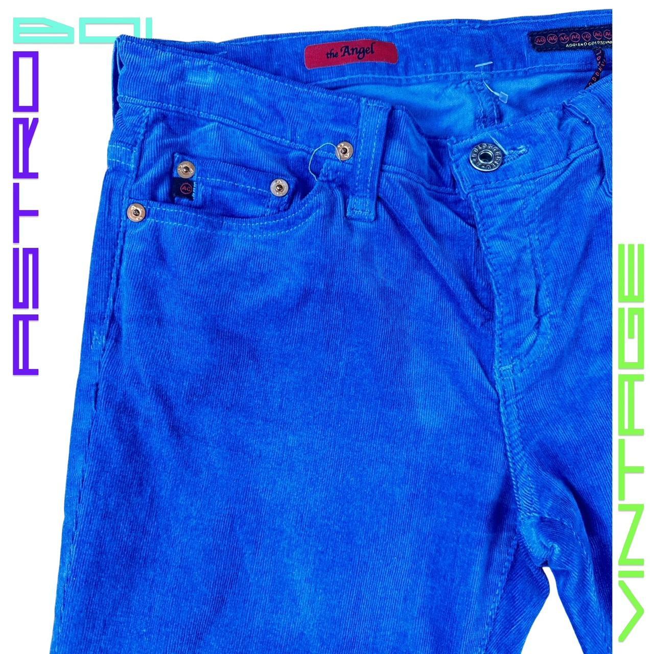ADRIANO GOLDSCHMIED FLARED CORDUROY PANTS _ BLUE
