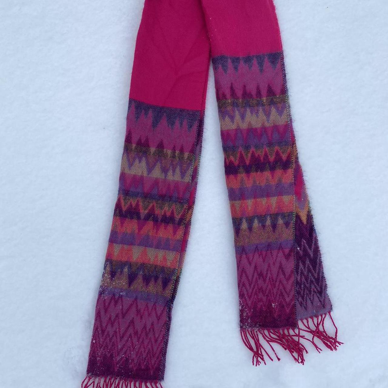 PINK AND PURPLE ZIG ZAG PASHMINA SCARF