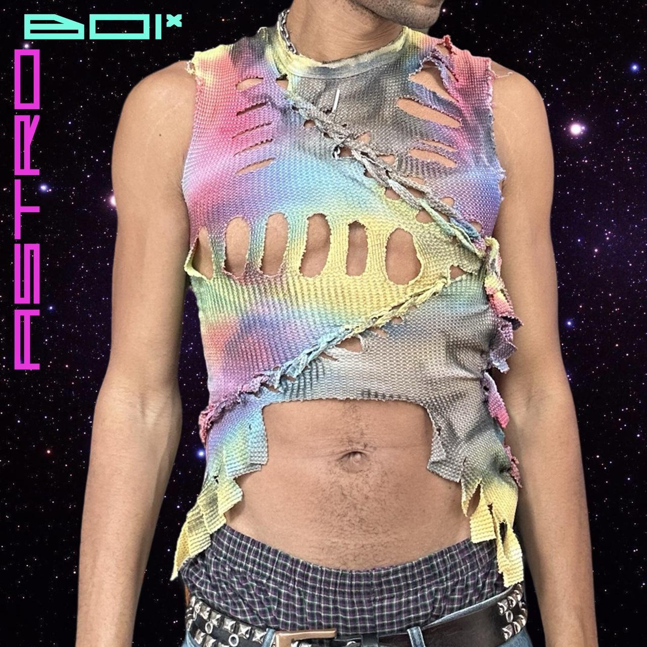Rainbow Braided Fringe Tank Top