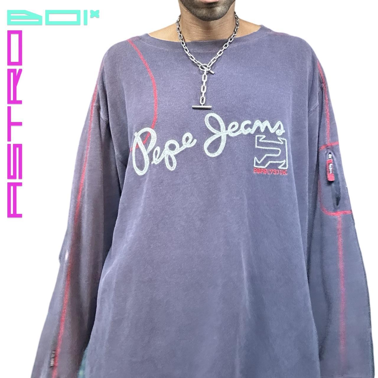 VINTAGE PEPE JEANS BLUE LOGO CREW NECK SWEATSHIRT _ 4XL