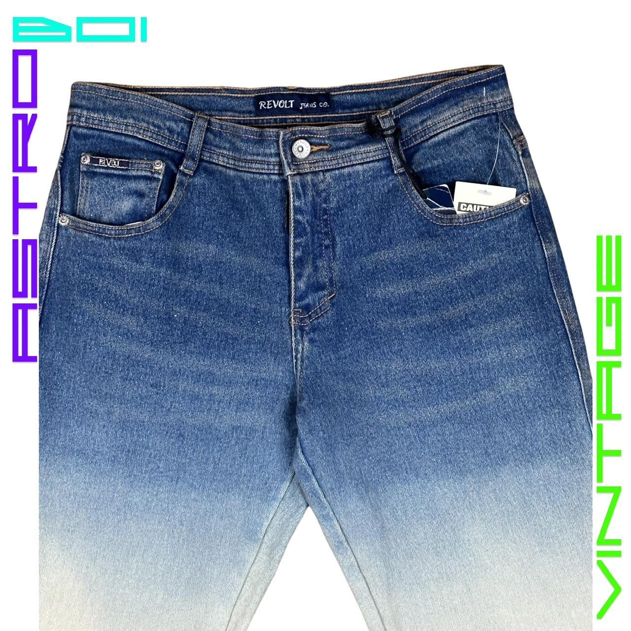 VINTAGE REVOLT DEAD-STOCK FADED DENIM GLITTER JEANS