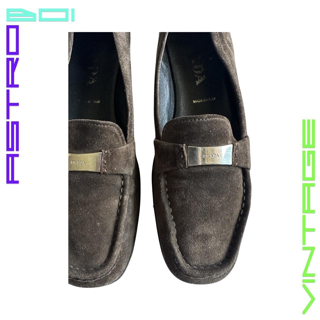 VINTAGE PRADA SUEDE DRIVING SHOE_ BROWN