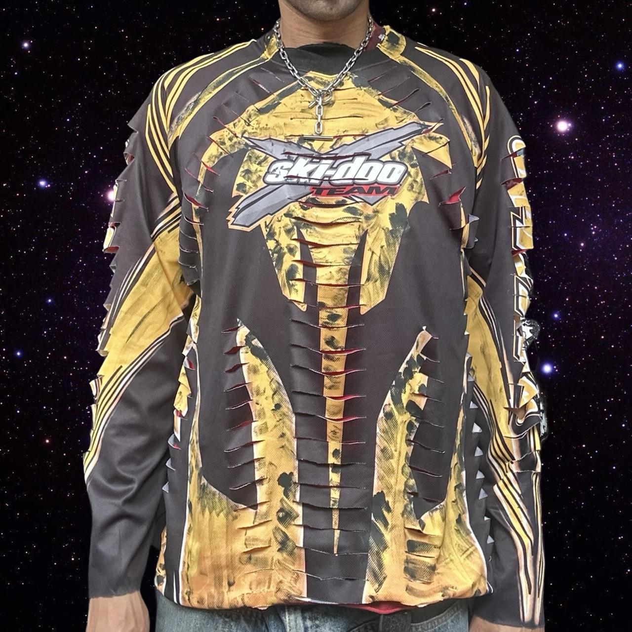 ASTROBOI* x Ski-Doo Black/Yellow Painterly Motocross Jersey - front
