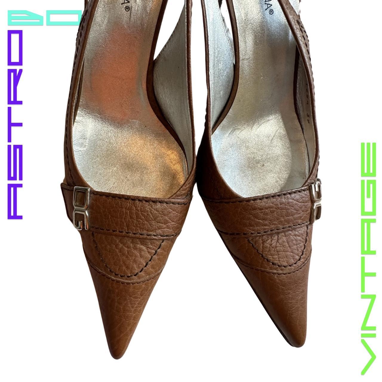 DOLCE & GABBANA LEATHER SLINGBACKS_ BROWN_ 39