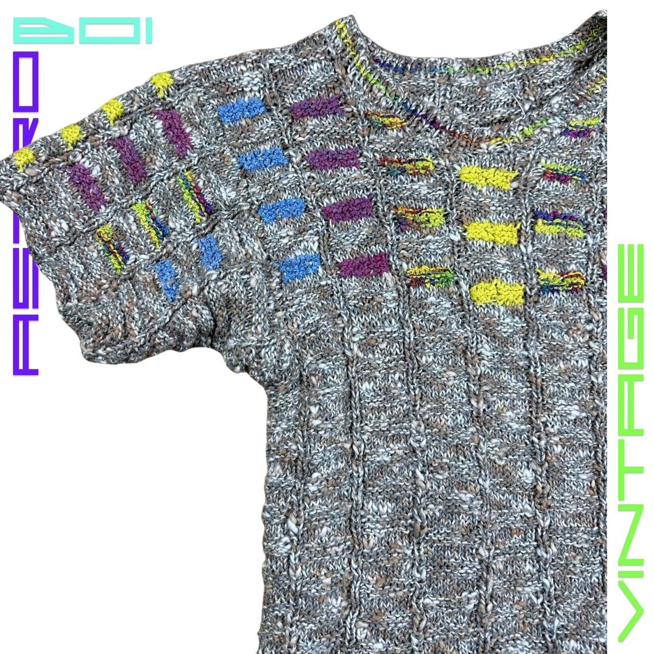 VINTAGE HAND-KNIT SHORT SLEEVE SWEATER