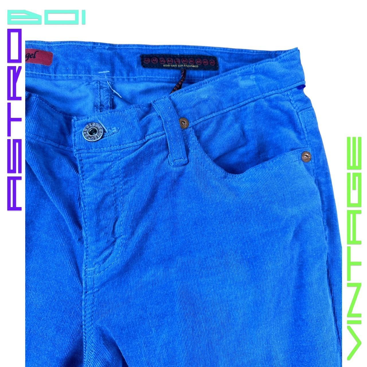 ADRIANO GOLDSCHMIED FLARED CORDUROY PANTS _ BLUE