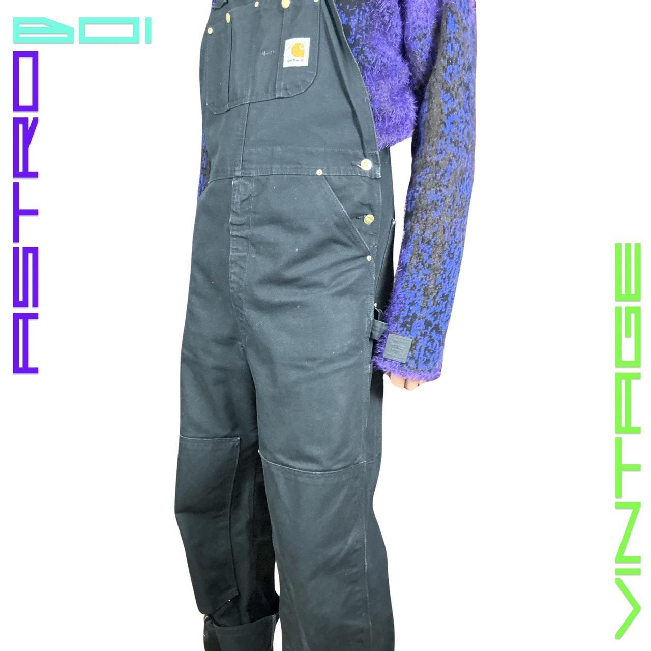 CARHARTT BLACK DOUBLE KNEE OVERALLS
