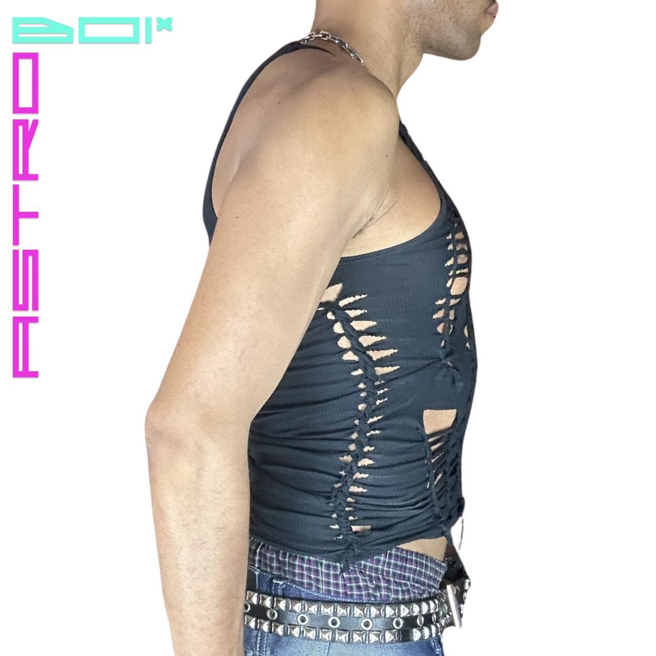 ASTROBOI* CROSSROADS BLACK BRAIDED TANK TOP _ MEDIUM