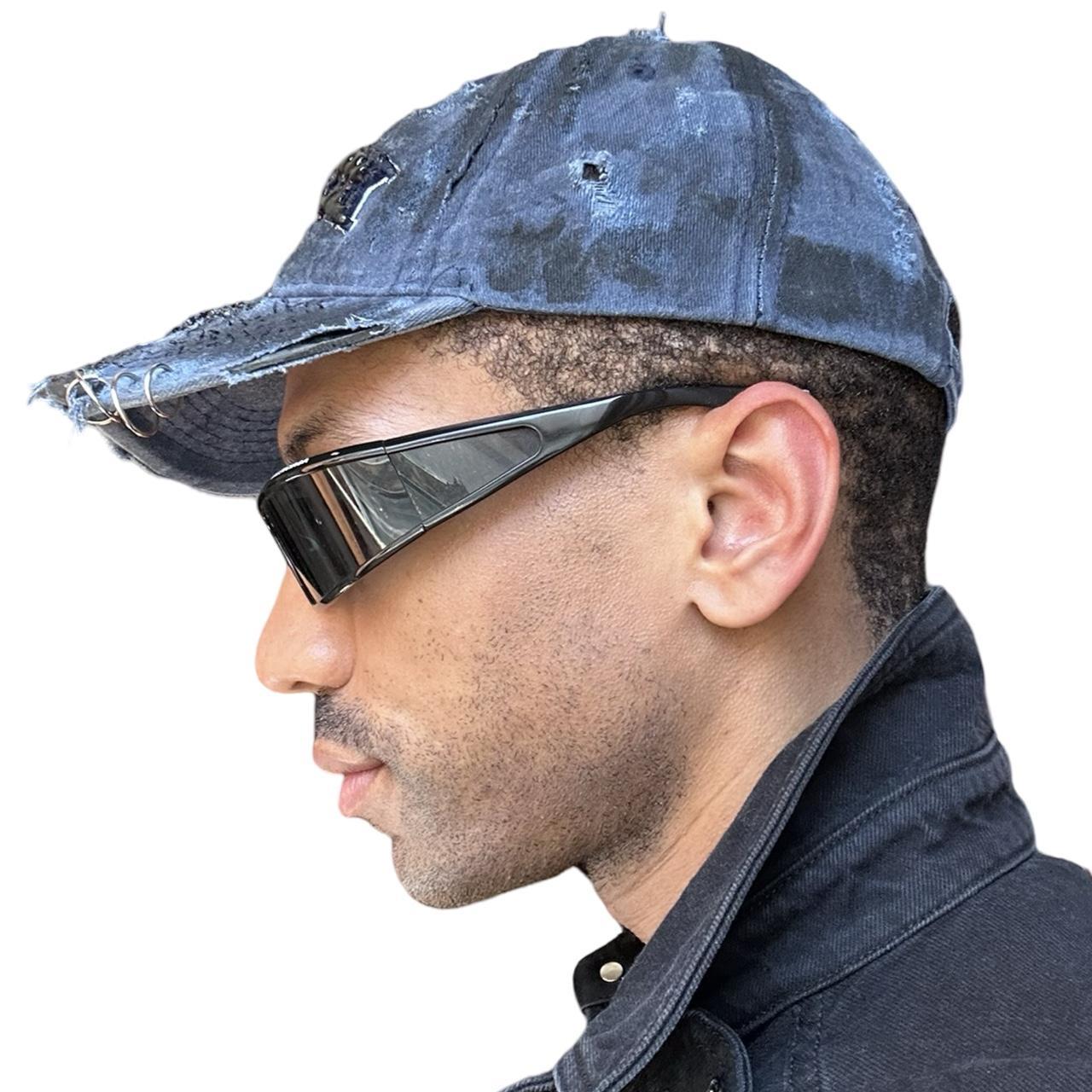 ASTROBOI* ‘Feeling Blue’ NYC Distressed Resin Hat, left