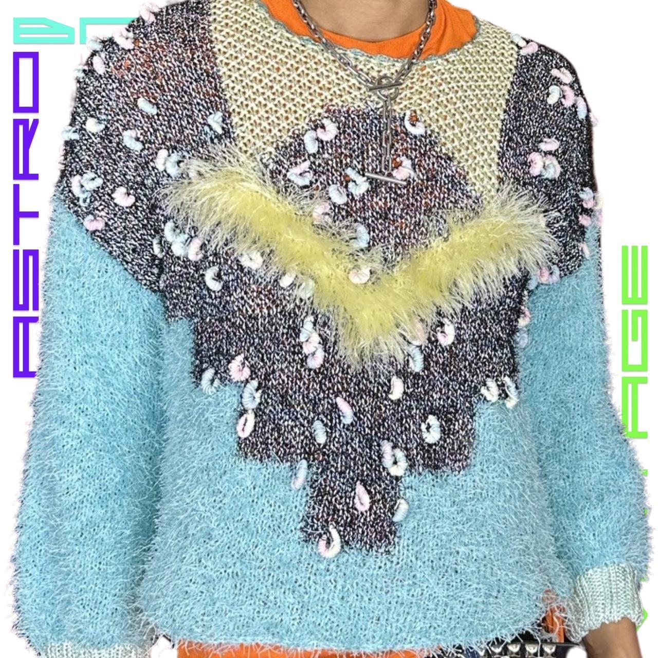 VINTAGE UGLY BLUE SWEATER