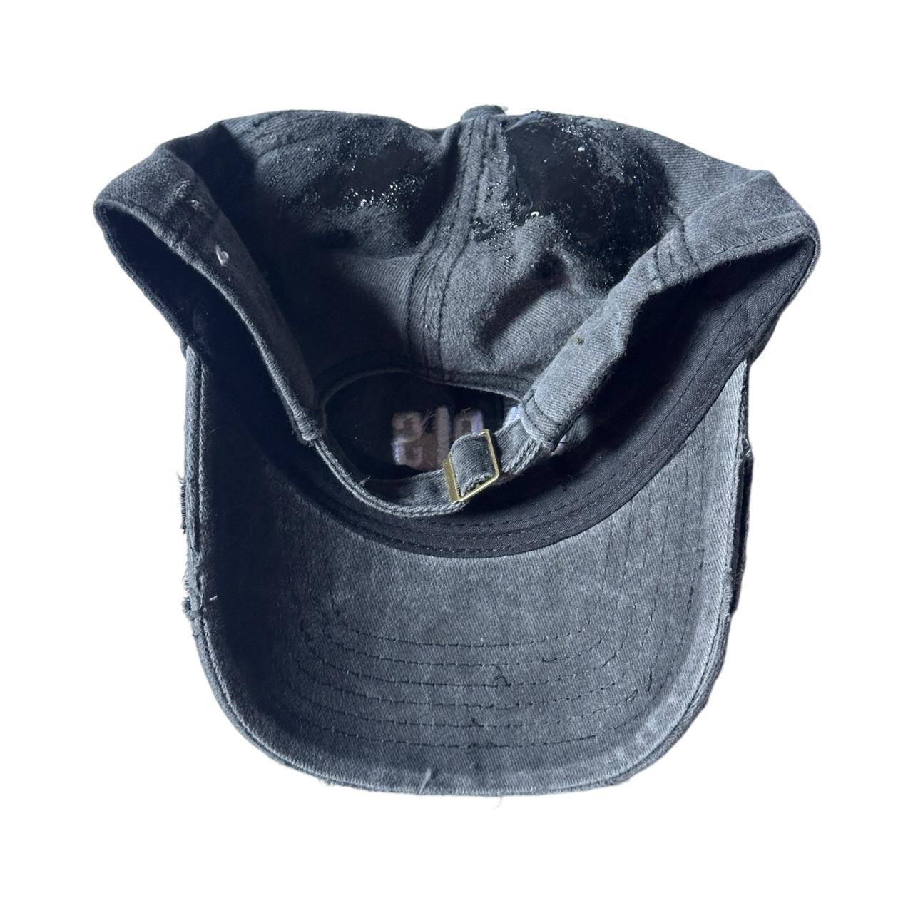 ASTROBOI* 'Muddy Paris' Distressed Resin & Rhinestone Black Hat