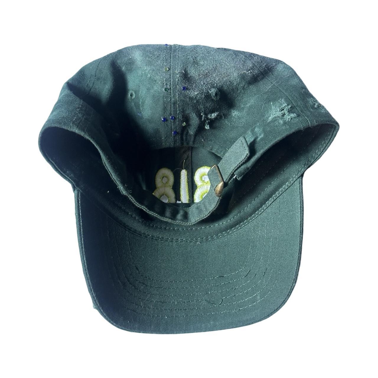 'Goop 818' Green Rhinestone Baseball hat