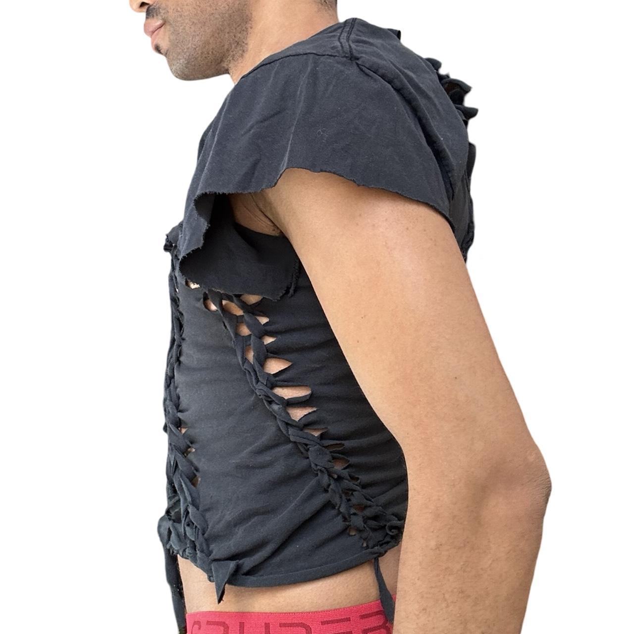 ASTROBOI* x Alpinestars Black Braided Cut Out T-Shirt, left