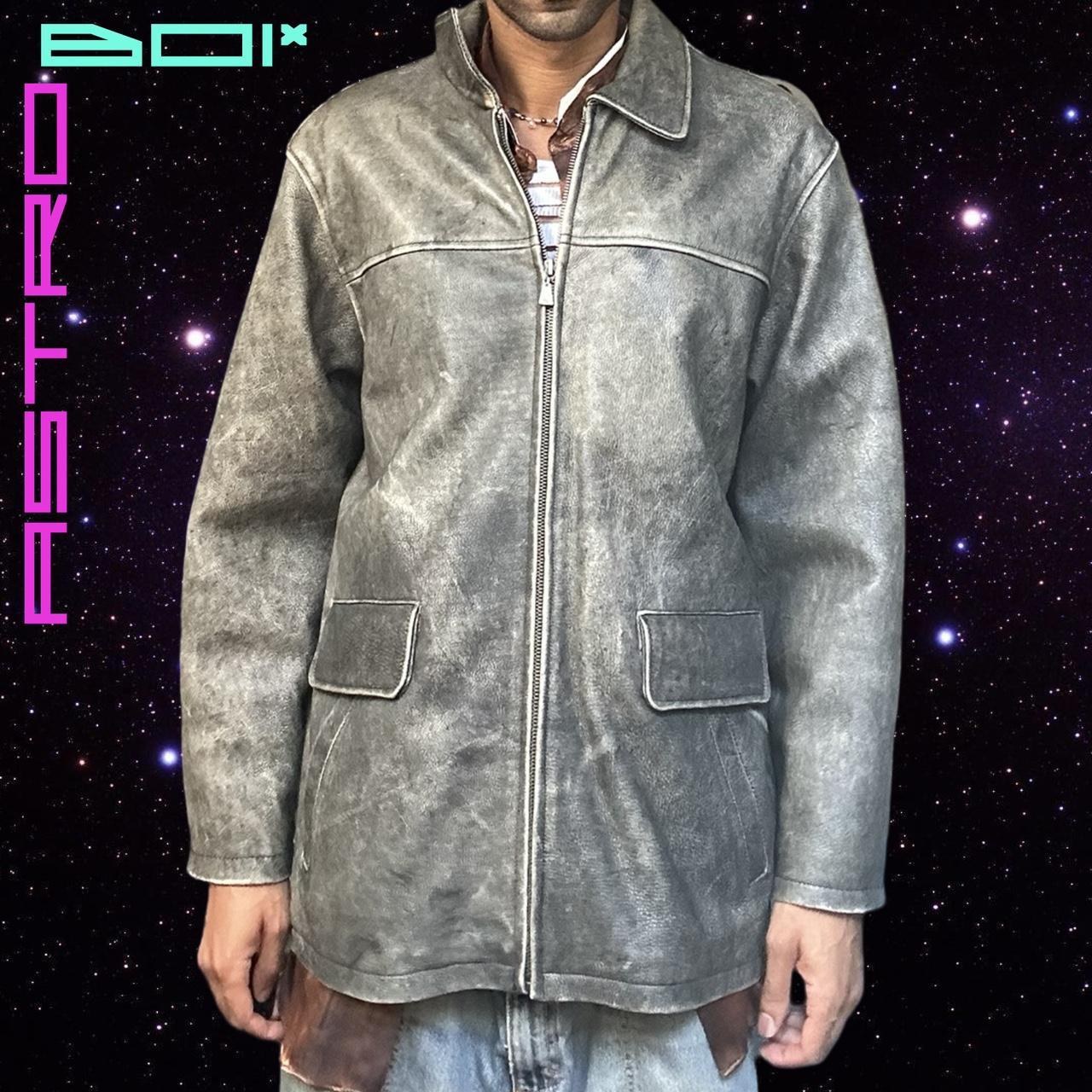 M.JULIAN BY WILSONS LEATHER ANTIQUE GRAY LEATHER JACKET _ XL