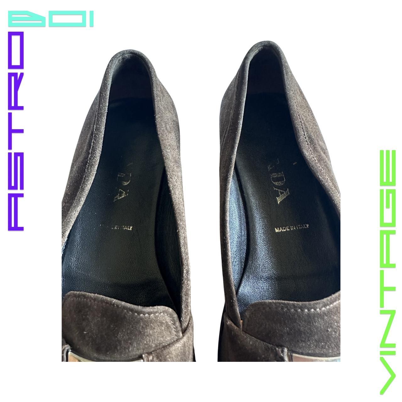 VINTAGE PRADA SUEDE DRIVING SHOE_ BROWN