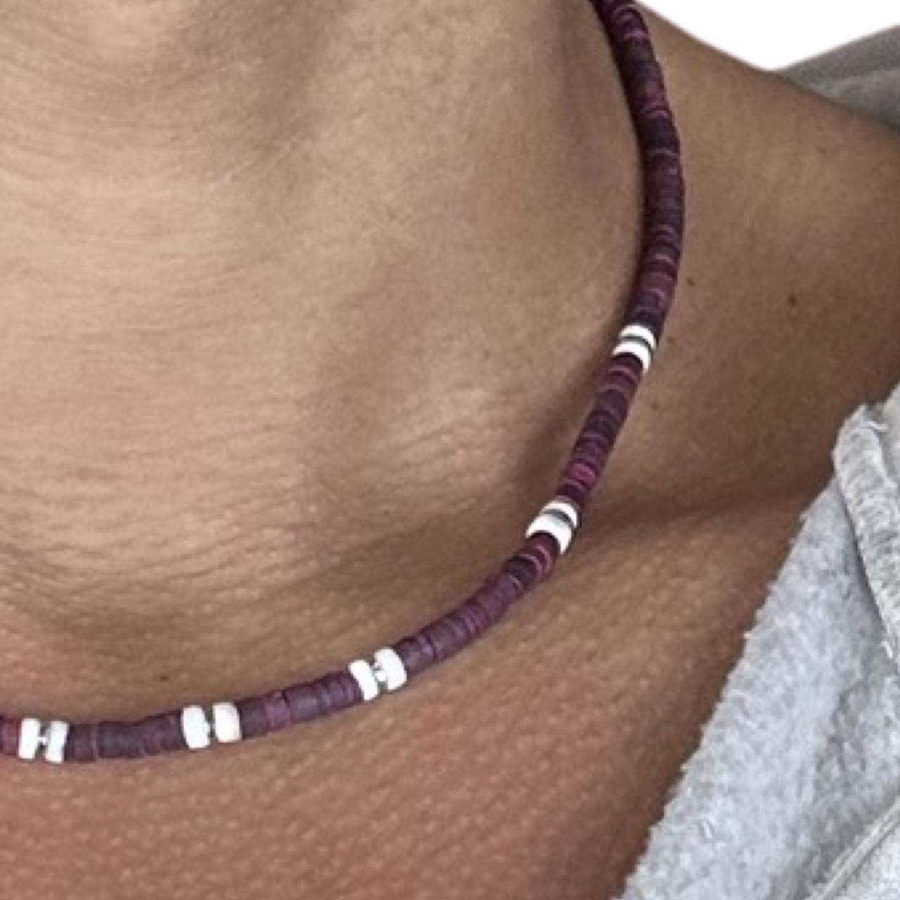 BURGUNDY SHELLS OF TRITON CHOKER NECKLACE