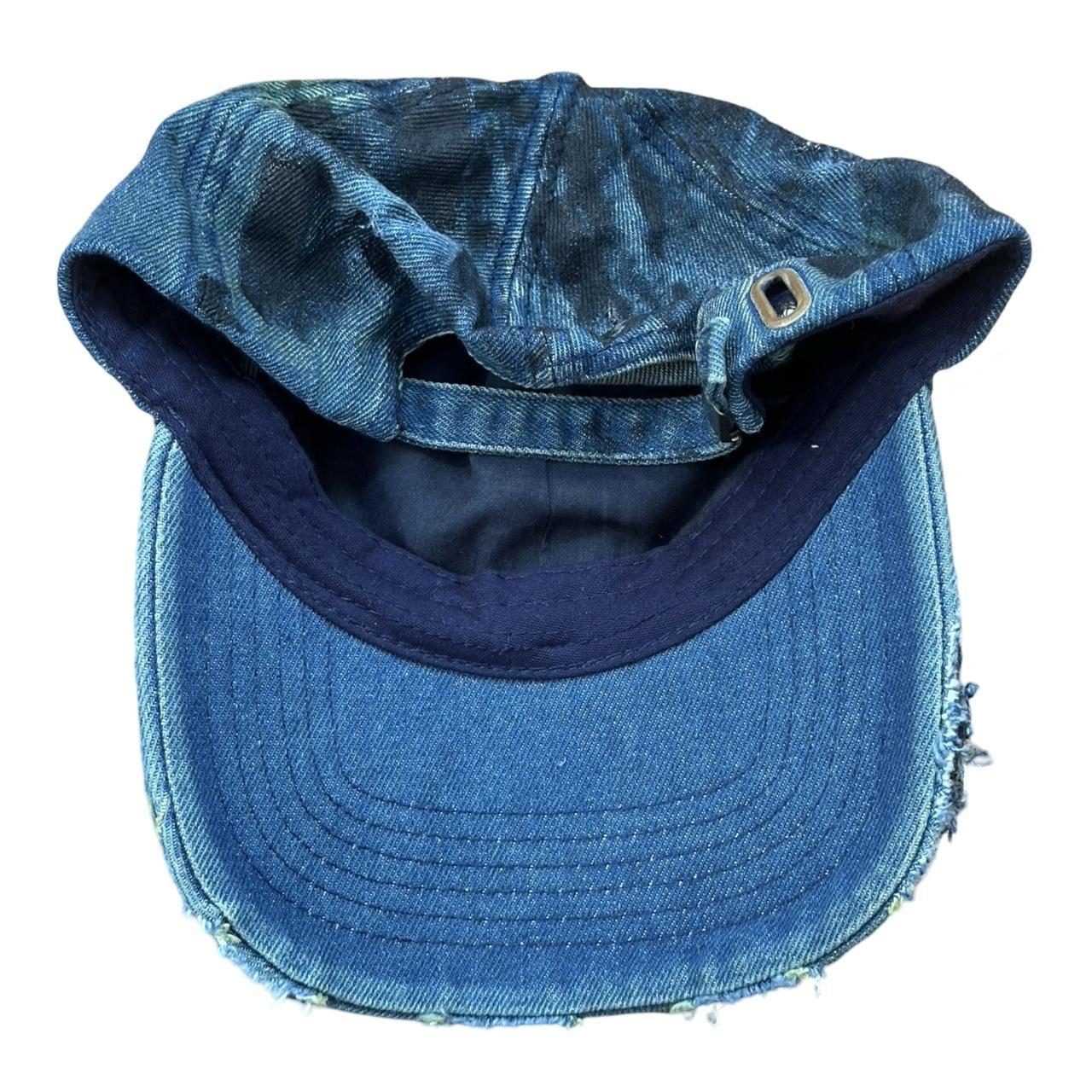 ASTROBOI* Black & Blue Faded Denim Hat, flat back
