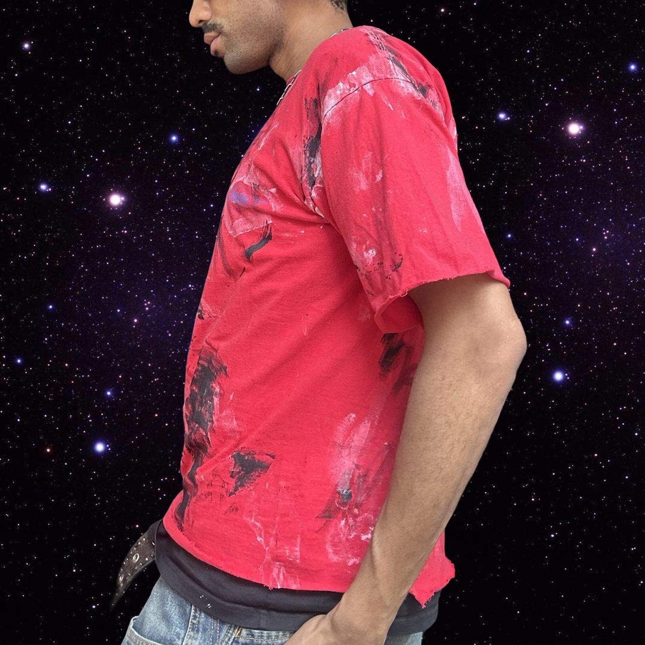 ASTROBOI* Hobie Red Painterly Graphic T-Shirt - left
