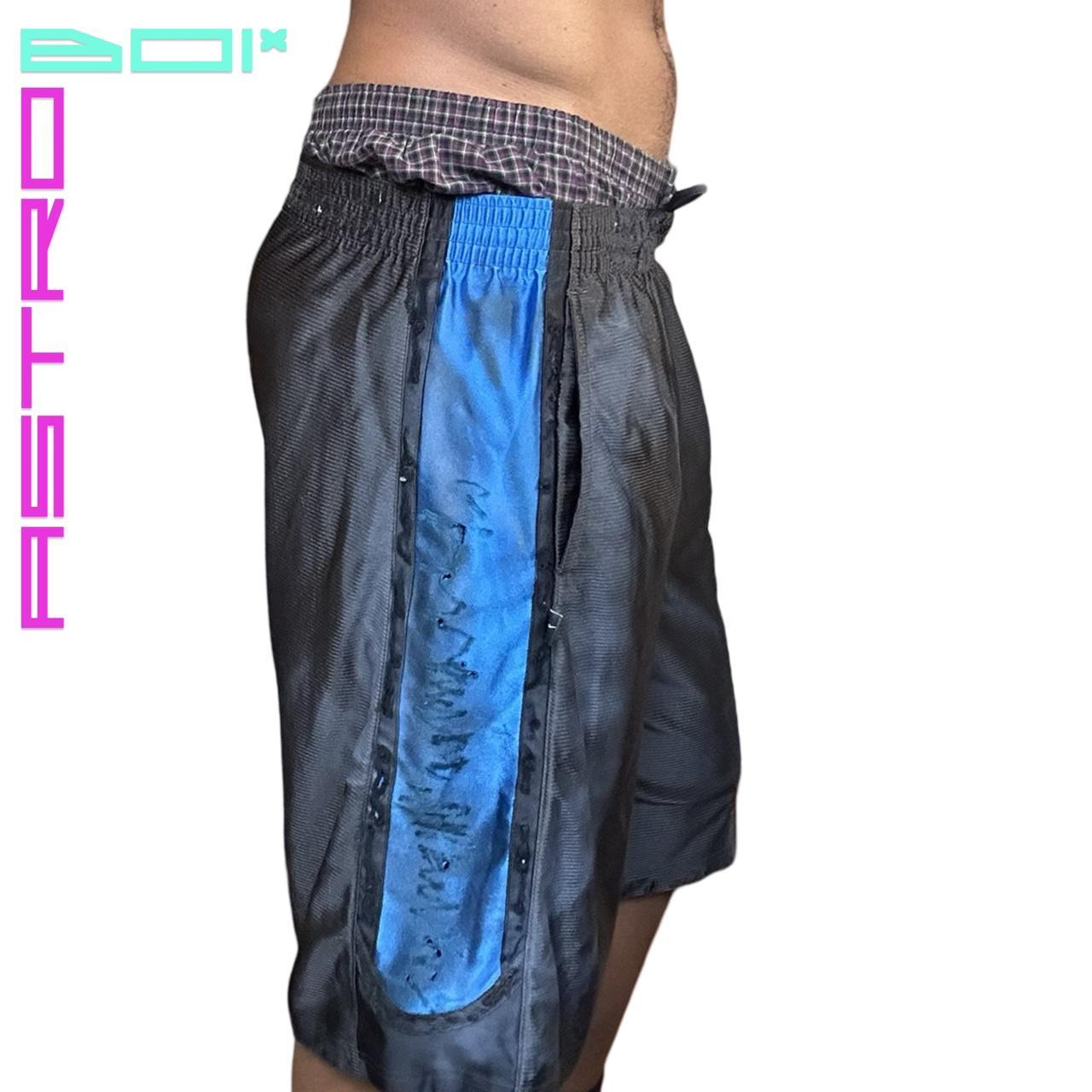ASTROBOI* Nike Men's Black Distressed Athletic Basketball Shorts - Large