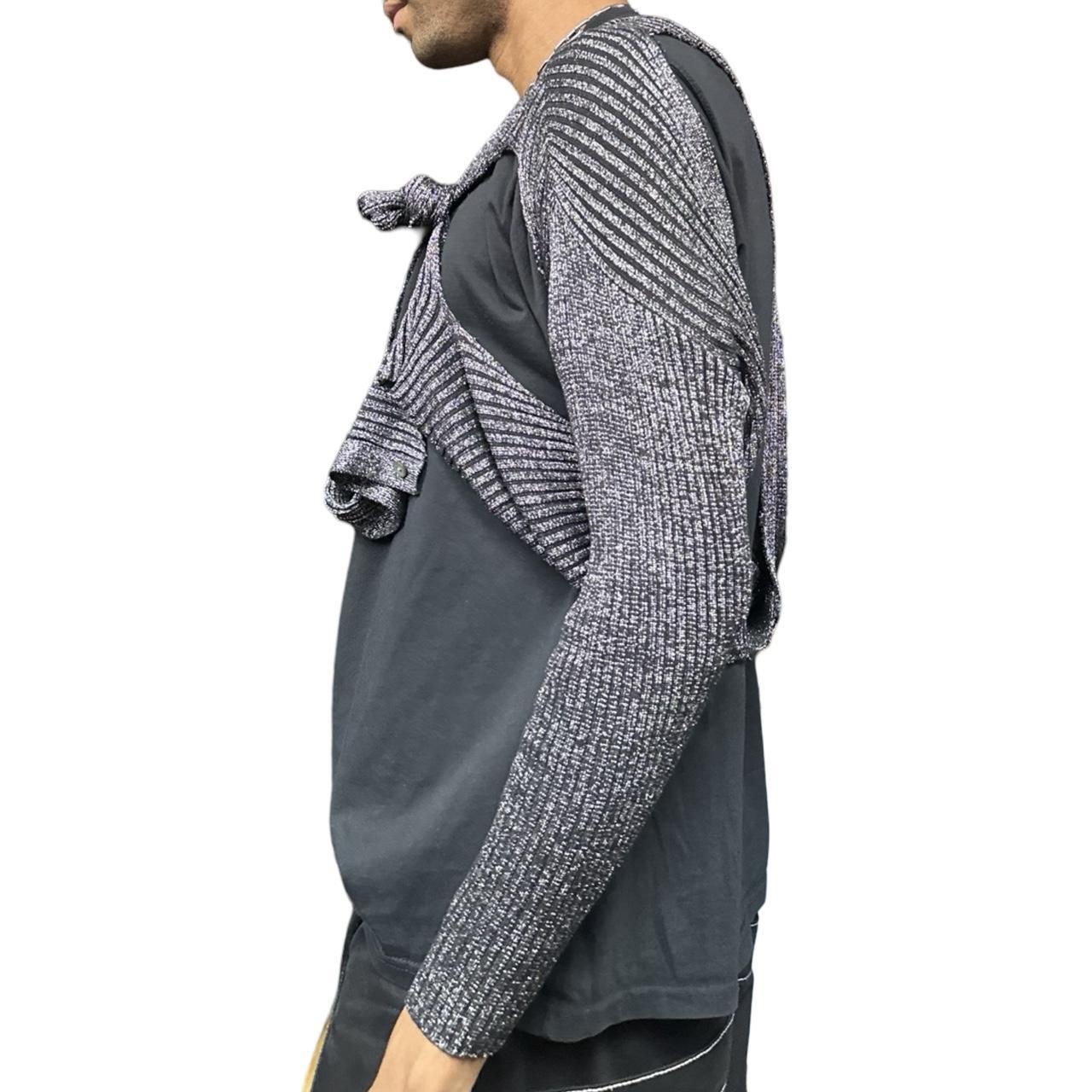 ASTROBOI* Silver Knotted Modular Cardigan - Medium