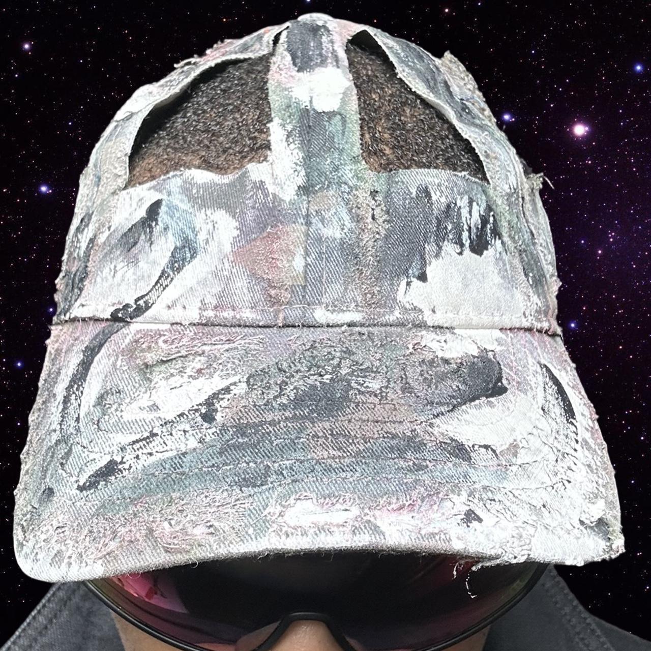 ASTROBOI* 'MM6' Brown Camo Cut-Out Hat - front close up