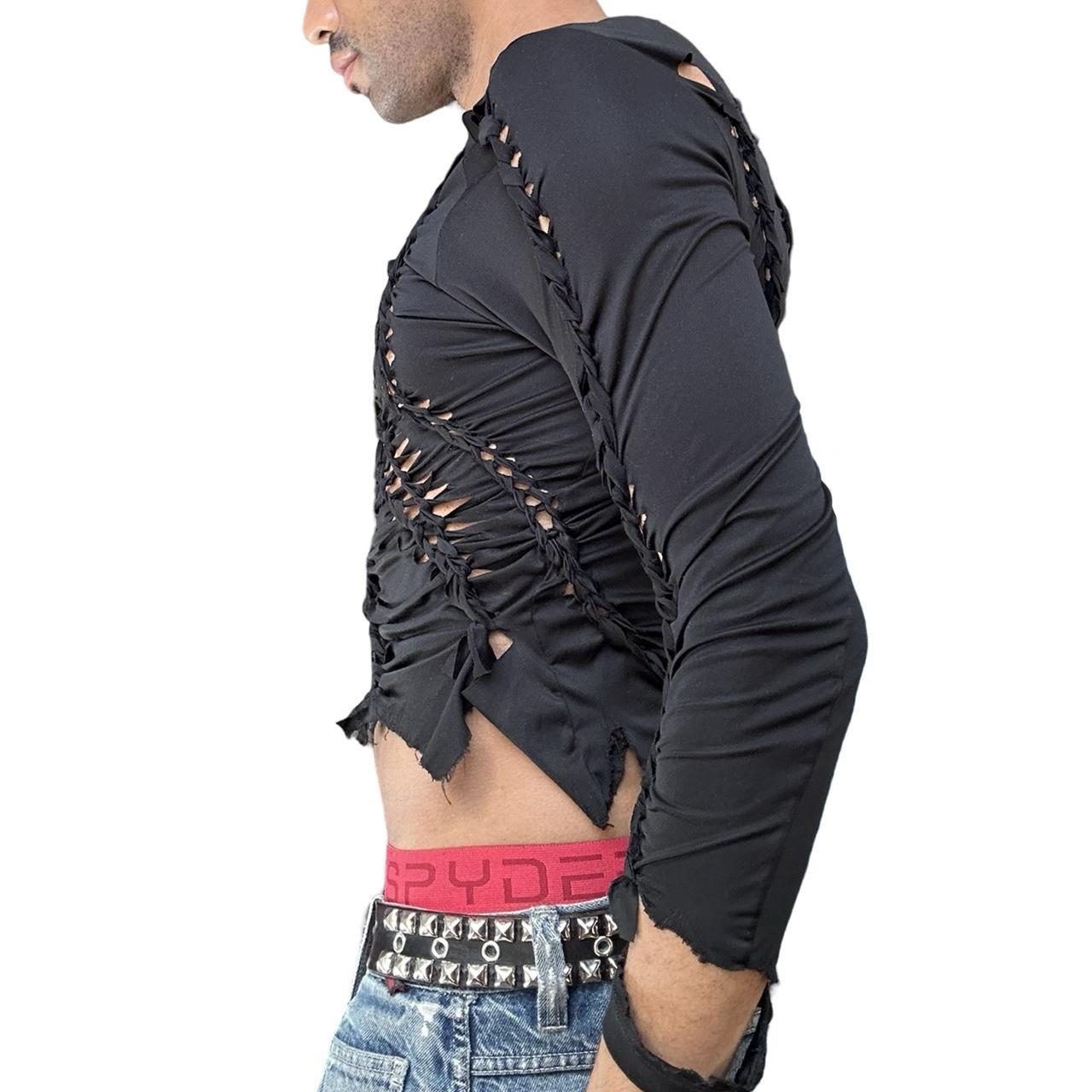 ASTROBOI* 'Thunder' Black Braided Compression Top, right