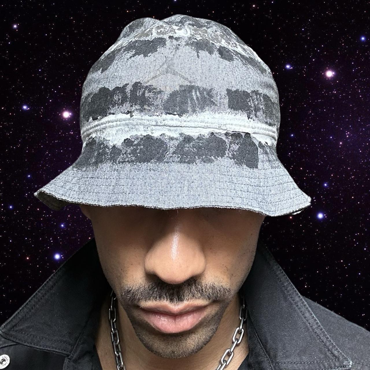 ASTROBOI* x Nike Jordan Gray Painted Bucket Hat - front overview