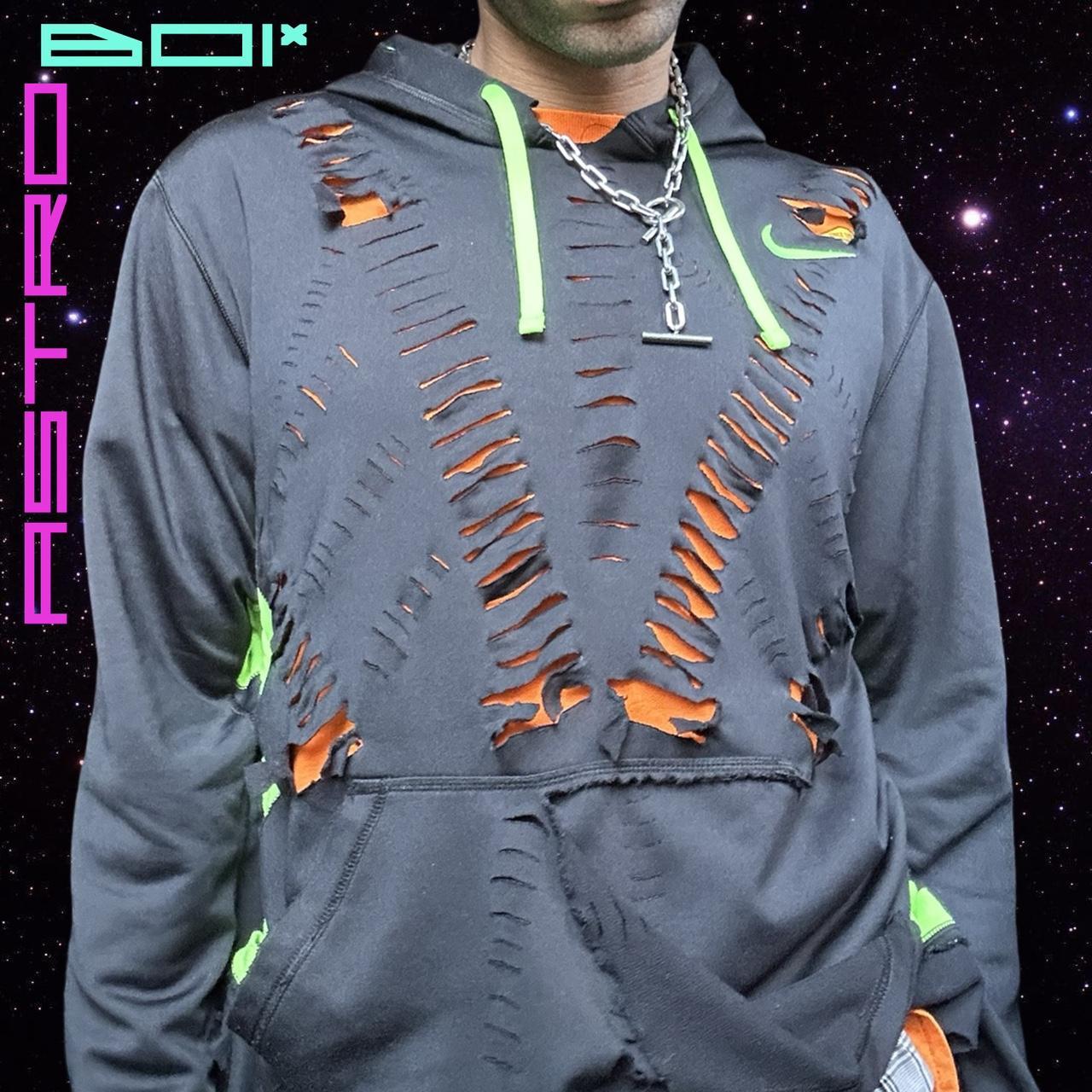 ASTROBOI* x Nike Pro Custom Black Braided Hoodie - XL
