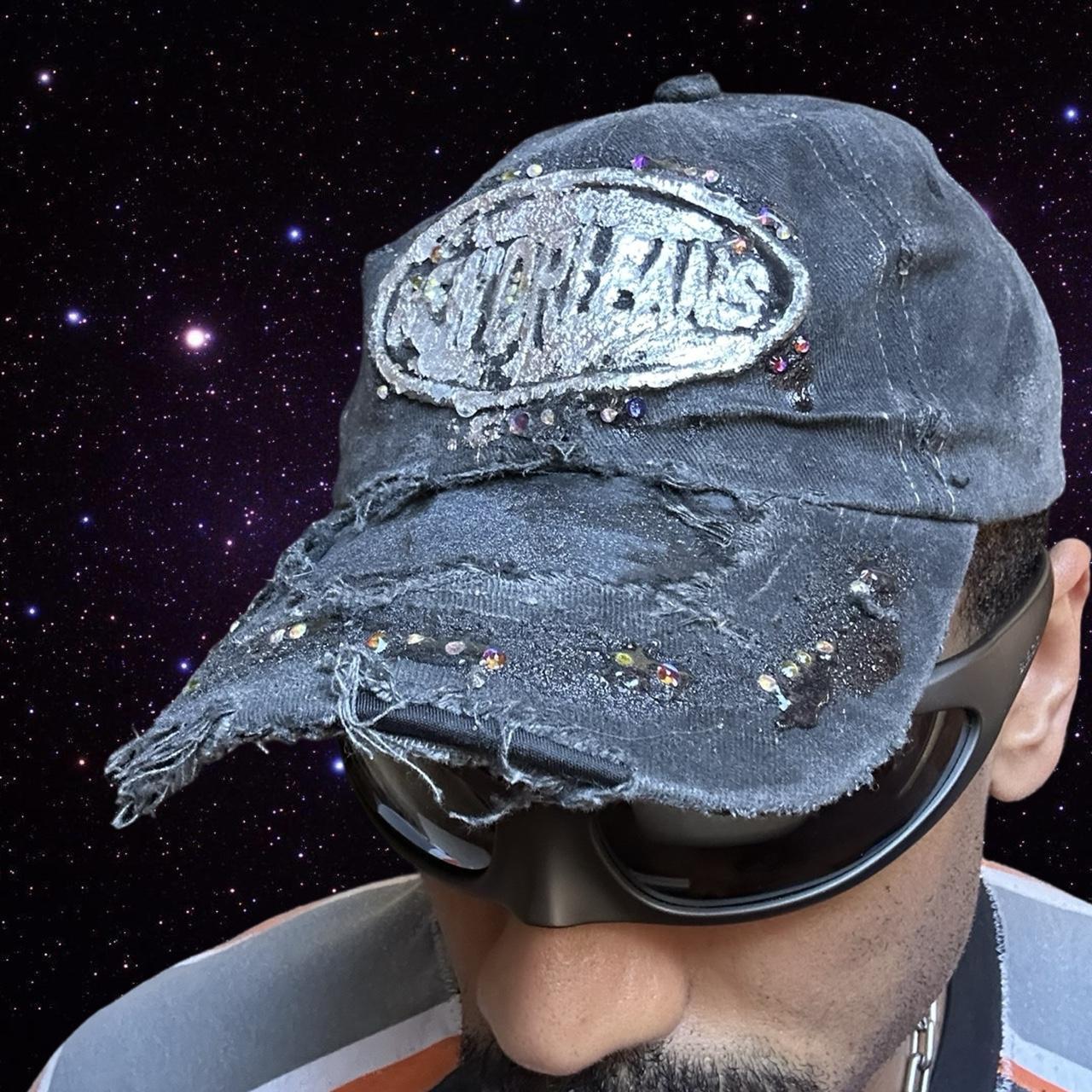 ASTROBOI* 'New Orleans' Distressed Black Rhinestone Hat