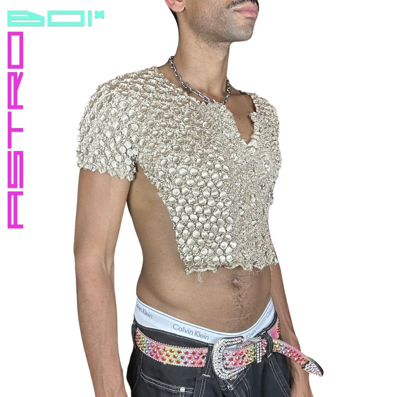 ASTROBOI* GOLDEN ASYMMETRIC POPCORN TOP